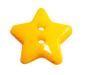 Preview: Bottone per bambini a forma di stella in plastica giallo scuro 14 mm 0.55 inch